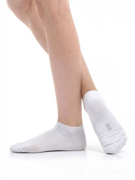 Носки спортивные низкие SOLO NS11 - белый - размер 21-24