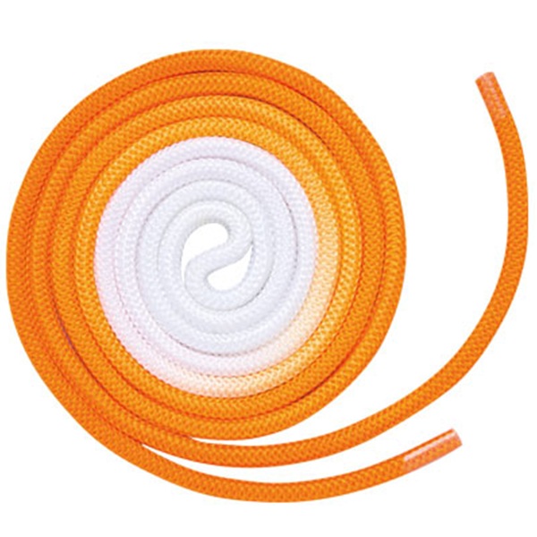 Скакалка гимнастическая градиентная (градиент по краям) (нейлон, 3 м) Chacott - 783 (оранжевый)