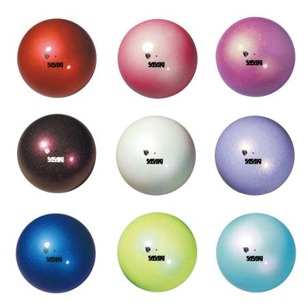 Мяч (диаметр 18,5 см) с цветом и блеском, напоминающим северное сияние и играющим различными оттенками в зависимости от освещения, угла и перспективы. Сертифицирован Международной федерацией гимнастики (F.I.G.).