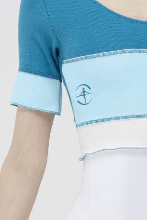Топ с лоскутным дизайном Wear Moi TULIPE -  голубой - размер S