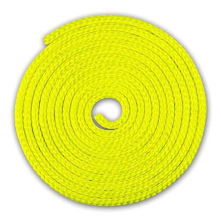Скакалка для художественной гимнастики (3,0 м) Indigo KRISTI SM-390 - жёлтый